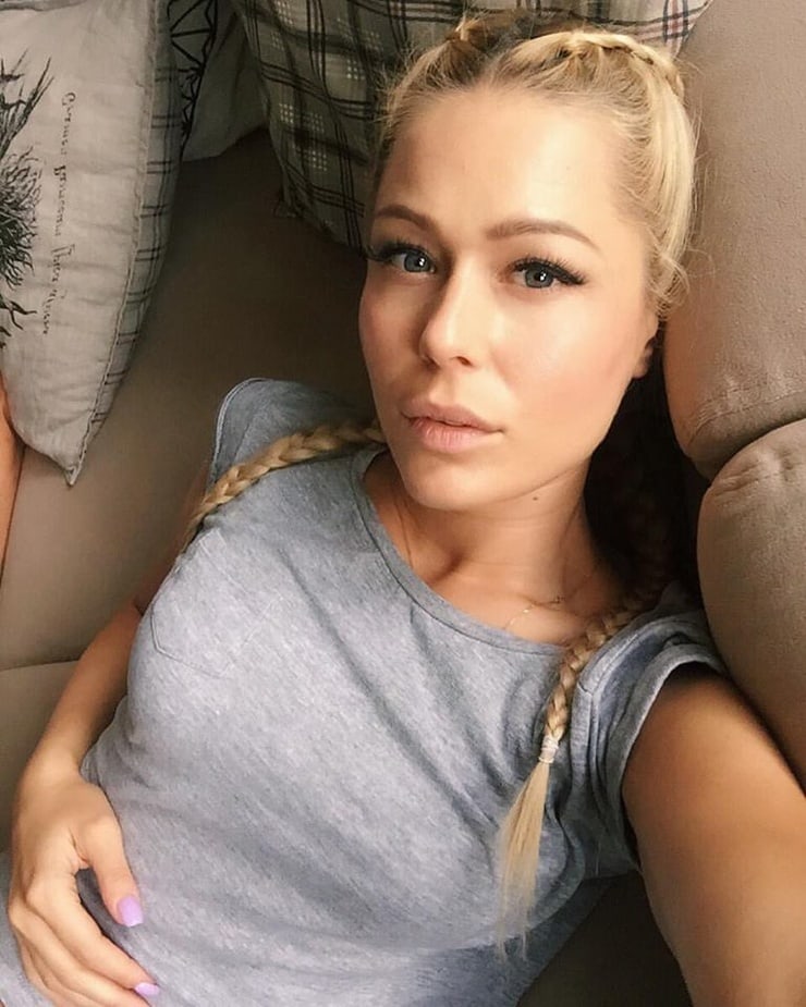 Viktorija Loba In Grey Shirt